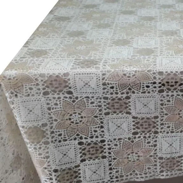 Taner Pvc 137 cm Masa Örtüsü Beyaz (2'li Paket) ürün görseli 1