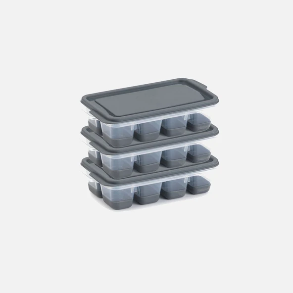Dünya Plastik Kapaklı Mini Silikon Buzluk 3'lü (6'li Paket) ürün görseli 1