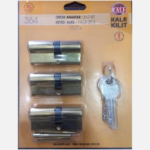 Kale Kilit Sistem Silindir 68 mm Üçlü ürün görseli 1