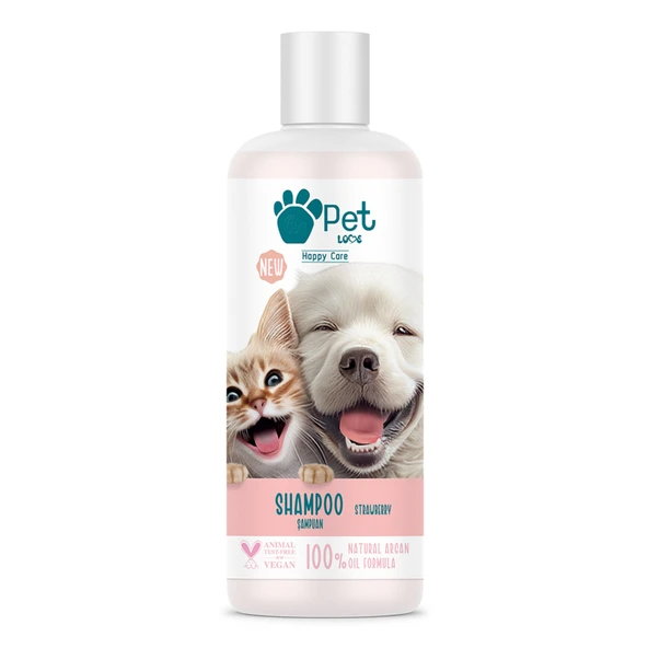Pet Love Şampuan Çilek 500 Ml (3'li Paket) ürün görseli 1
