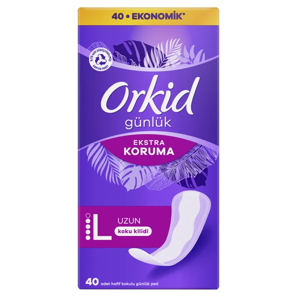 Orkid Günlük Ped Extra Koruma Uzun 40'lı (5'li Paket) ürün görseli 1