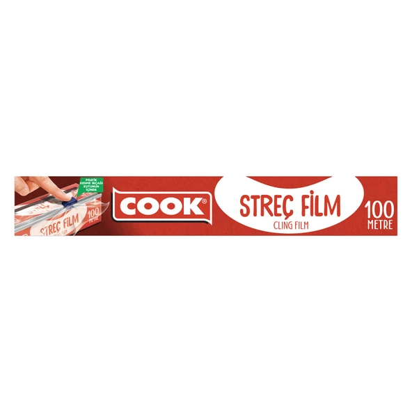 Cook Streç Film 100 M Kayar Bıçak Hediyeli (5'li Paket) ürün görseli 1