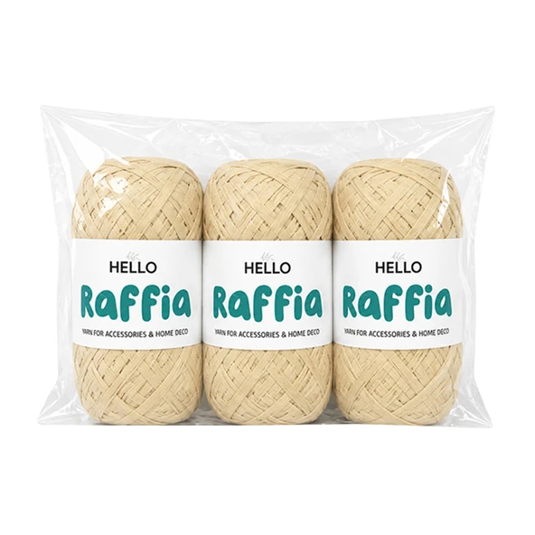 Tuva Hello 3'lü Raffia Yazlık İplik (5'li Paket) ürün görseli 1