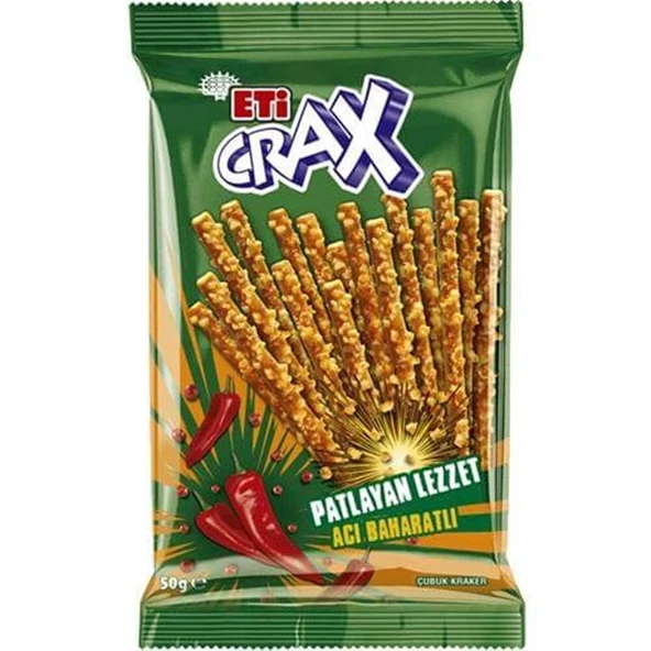 Eti Crax Patlayan Lezzet Acı Baharatlı 50 g 18'li (5'li Paket) ürün görseli 1