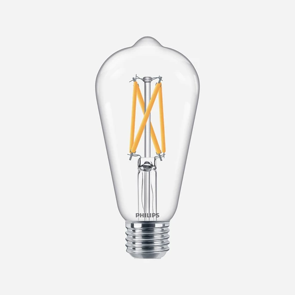 Philips ST64 60 W Klasik E27 Duy Led Ampul (3'li Paket) ürün görseli 1