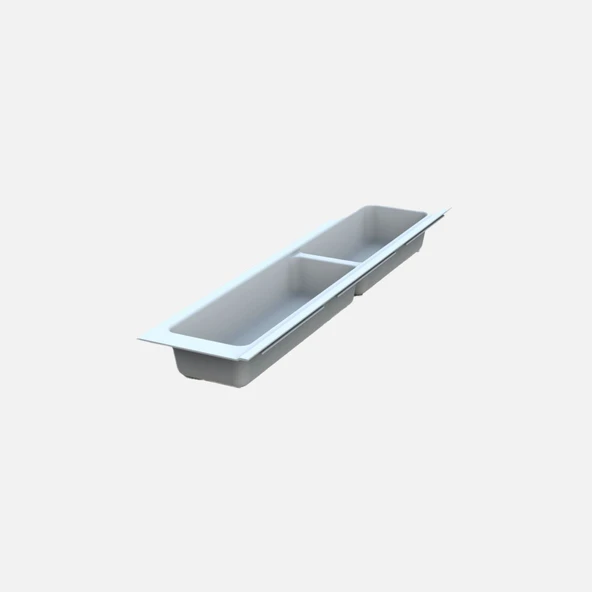 Adilon Kaşıklık 107 mm Çift Bölme Beyaz (4'li Paket) ürün görseli 1