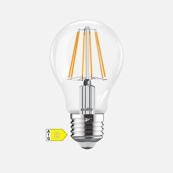 Ecolite Soft Filament 7.5 W Beyaz 4000K Dimmerli E27 LED Ampul (2'li Paket) ürün görseli 1