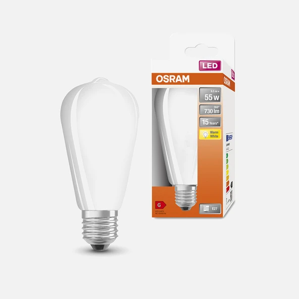 Osram Led Edison 6.5 W Beyaz E27 LED Ampul (4'li Paket) ürün görseli 1