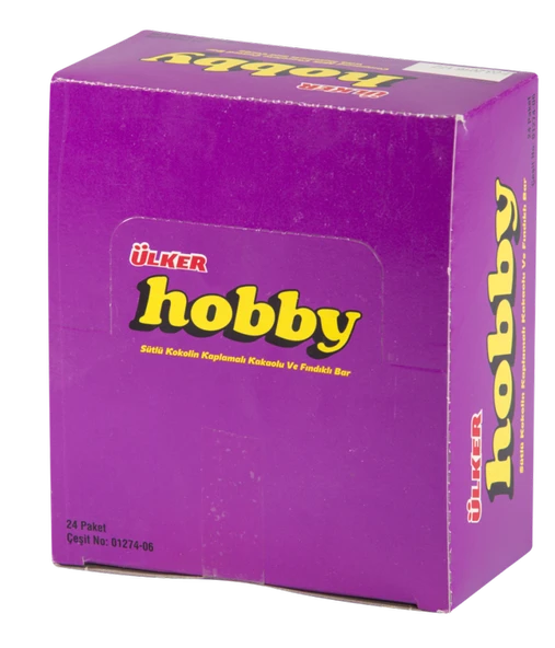 Ülker Hobby Çikolatalı Fındıklı Bar 25 g 24'lü (4'li Paket) ürün görseli 1