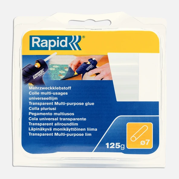 Rapid Silikon Çubuk Şeffaf 125 gr D7mm Universal (3'li Paket) ürün görseli 1