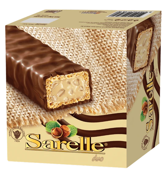 Sarelle Duo Çikolata Kaplı Gofret 33 g 20'li (4'li Paket) ürün görseli 1