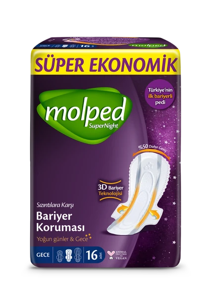 Molped Süpernight Süper Ekonomi Gece 16'lı (8'li Paket) ürün görseli 1