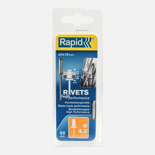 Rapid Perçin 4X18 mm Alu Matkap Ucu 50 Adet (4'li Paket) ürün görseli 1