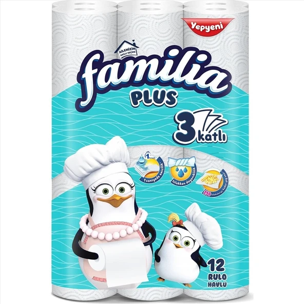 Familia Kağıt Havlu 12'li (4'li Paket) ürün görseli 1