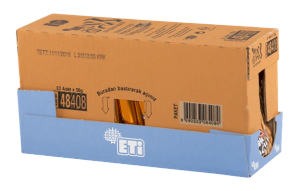 Eti Crax Acılı Çubuk Kraker 50 g 20'li (4'li Paket) ürün görseli 1