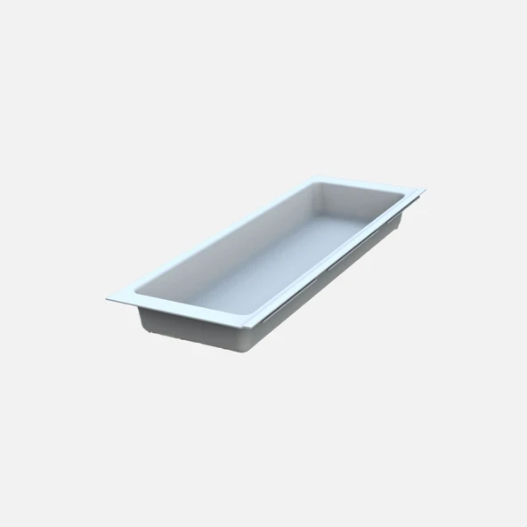 Adilon Kaşıklık 157 mm Tek Bölme Beyaz (3'li Paket) ürün görseli 1