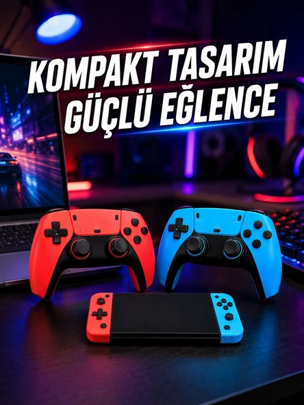 Oyun Konsolu Hdmı Tv Bağlantılı Çift Gamepad Seti ürün görseli 1