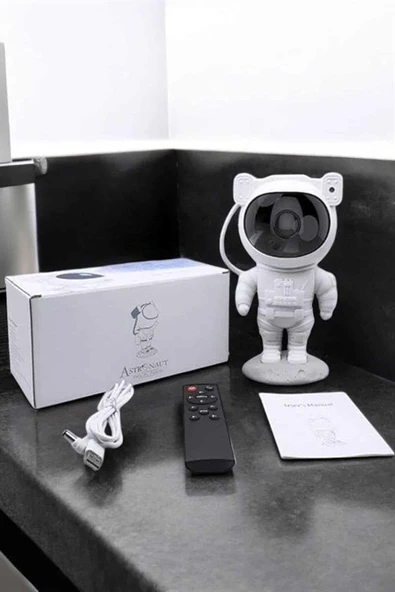 Astronot Görünümlü Projeksiyon Speaker Taşınabilir - Resim 5