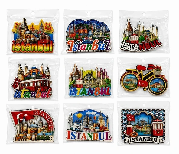 İstanbul Temalı Ahşap Buzdolapı Süsü Magnet Alk5825 ürün görseli 1