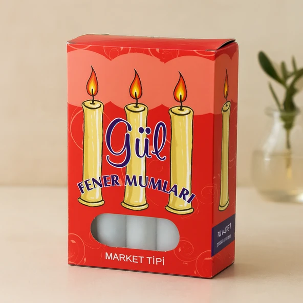 Gül Kokulu Mum 10'Lu Paket ürün görseli 1