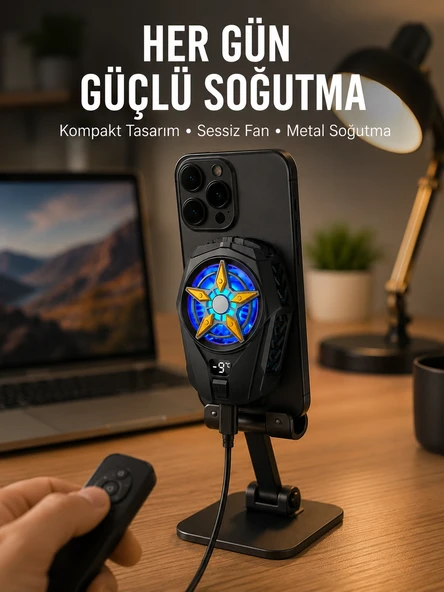 Cep Telefonu Radyatörü – Type-C, 2 Vitesli, Sessiz Soğutma Fanı Yeni Nesil ürün görseli 1