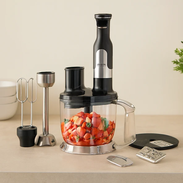 El Multi Blender Seti - 2 Hız, Paslanmaz Çelik Bıçak, 2 L Hazneli ürün görseli 1