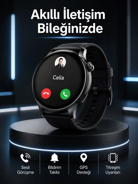 Akıllı Saat Bildirim Görme Ekran Gps Sesli Görüşme ürün görseli 1