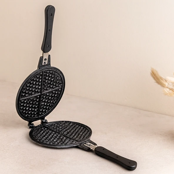 20 Cm Granit Döküm Waffle Tava - Bakalit Saplı ürün görseli 1