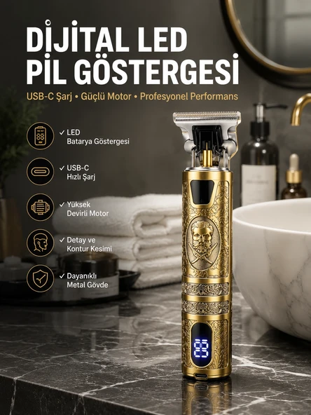 Çizik Tıraş Makinesi Şarjlı Paslanmaz Çelik Bıçaklı Uzun Ömürlü ürün görseli 1