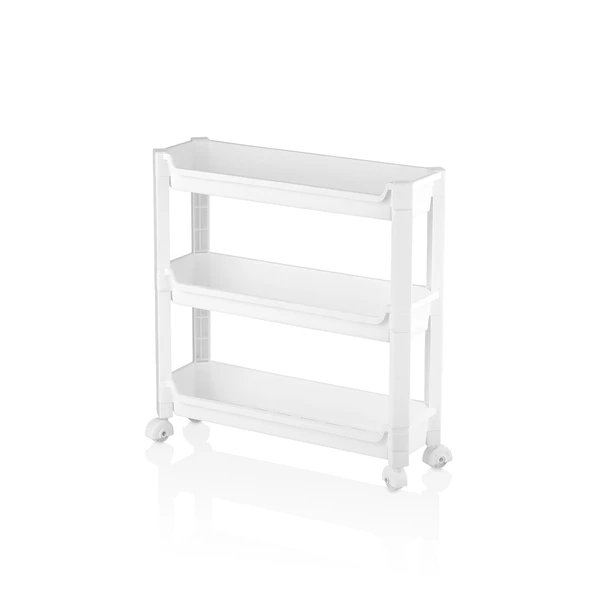 3 Katlı Tekerlekli Sepet Organizer Raf - Resim 2