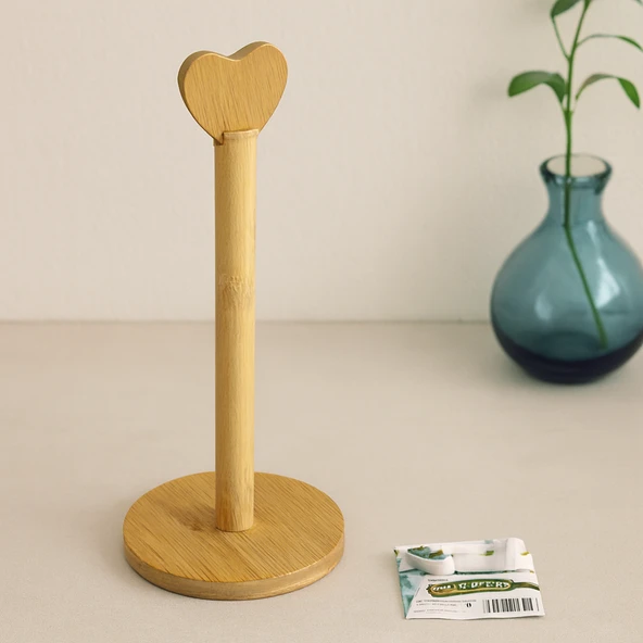 Bambu Kağıt Havluluk Yuvarlak Taban 12 Cm Kalp Sap 28.5 Cm ürün görseli 1