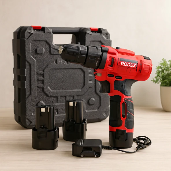 12V Çift Bataryalı Şarjlı Matkap (2 Kademe Hız) ürün görseli 1