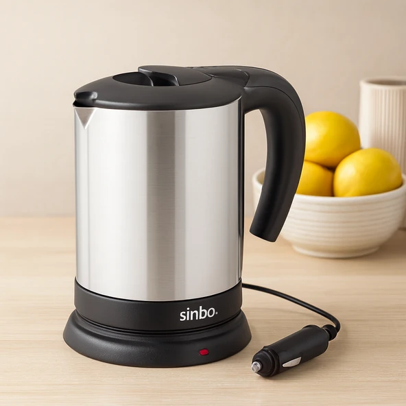 Araç İçi Kettle 24V 0.8L Paslanmaz Çelik 200W ürün görseli 1
