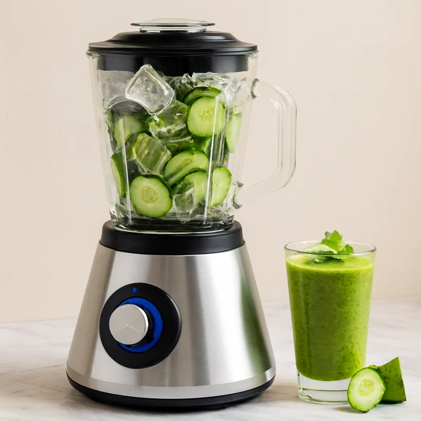 Doğrayıcı Blender 400W 1.5L Cam Hazne 6 Bıçak Buz Kırıcı ürün görseli 1