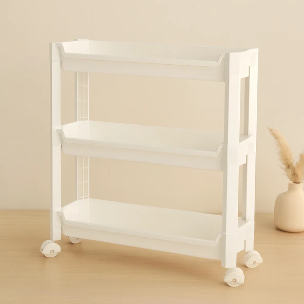 3 Katlı Tekerlekli Sepet Organizer Raf ürün görseli 1