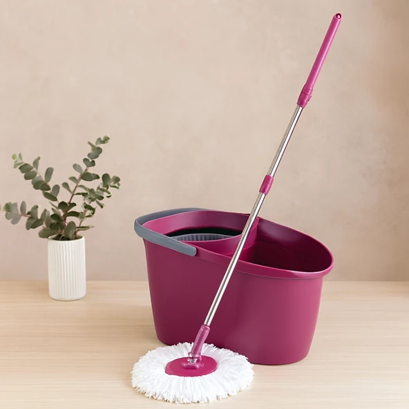 Otomatik Sıkmalı Mop Seti Kova Ve Fırça ürün görseli 1