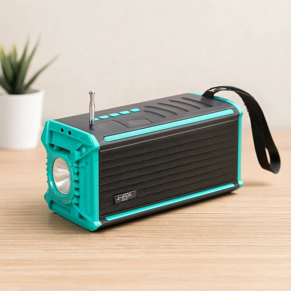 Güneş Enerjili Bluetooth Fm Radyo Usb/Tf Mp3 Çalar Fenerli ürün görseli 1