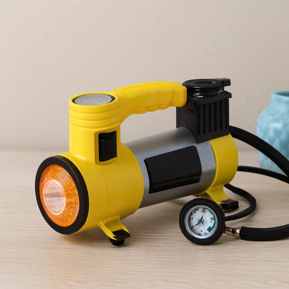 12V 150 Psi Araç Hava Kompresörü - Bar Göstergeli & Led ürün görseli 1