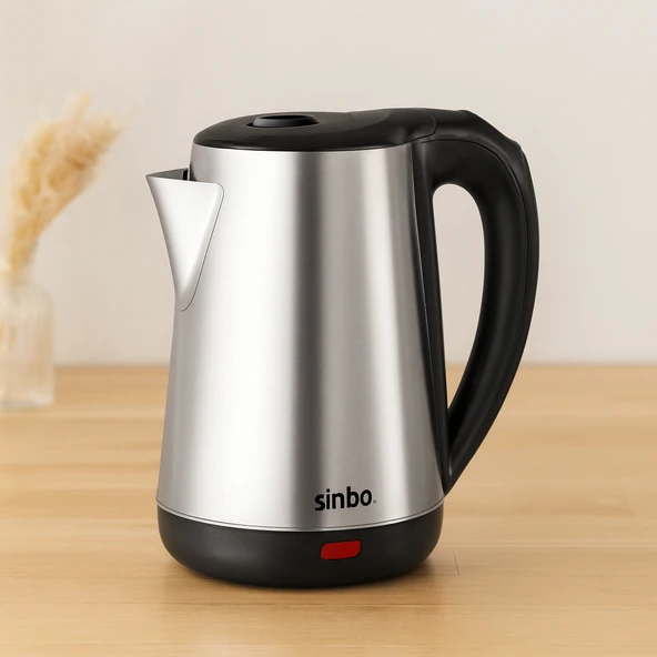 Çelik Kablosuz Su Isıtıcı Kettle 1.8L (360° Döner, Otomatik Kapanma) ürün görseli 1