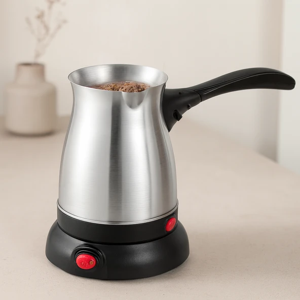 Elektrikli Cezve 600W 500Ml – 6 Fincan 360° Kablosuz ürün görseli 1