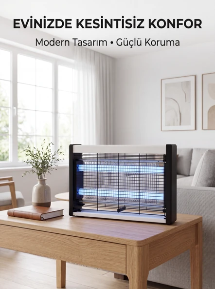 Elektrikli Uv Sinek Öldürücü Lamba Çift Işıklı Güçlü Koruma ürün görseli 1