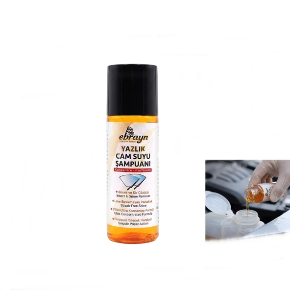 Konsantre Araç Oto Cam Suyu Şampuanı Bırakmayan Etkili Formül 40Ml ürün görseli 1