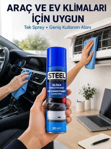 Araç Kliması Ev Tipi Klimalar İçin Temizlik Çözümü ürün görseli 1