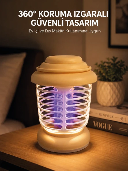 360° Koruma Izgaralı Led Sinek Kovucu Aydınlatma Lambası ürün görseli 1