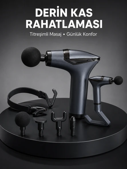 Taşınabilir 3In1 Masaj Aleti Şarjlı Titreşimli Esneme Bantlı Yeni Nesil ürün görseli 1