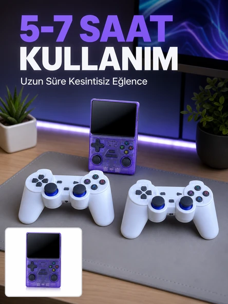 3.5 İnç Ips Ekranlı Çift Kollu Taşınabilir Oyun Konsolu ürün görseli 1