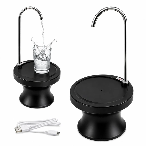 USB ŞARJLI - OTOMATİK DAMACANA SU POMPASI - STAND 360° BAŞLIK NRX-4337 (5433) ürün görseli 1