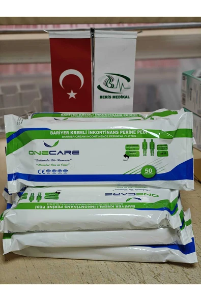 ONECARE Bariyer Kremli Inkontitans alkolsüz perine vücut temizleme Ped Mendil 12 Adet ürün görseli 1