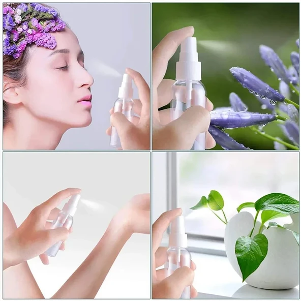 Boş Sprey Şişesi - 100 ml - Plastik - Şeffaf - Resim 2