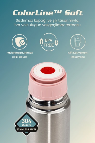 ColorLine Soft 750 ml Paslanmaz Çelik Termos CKR2002 - Resim 5